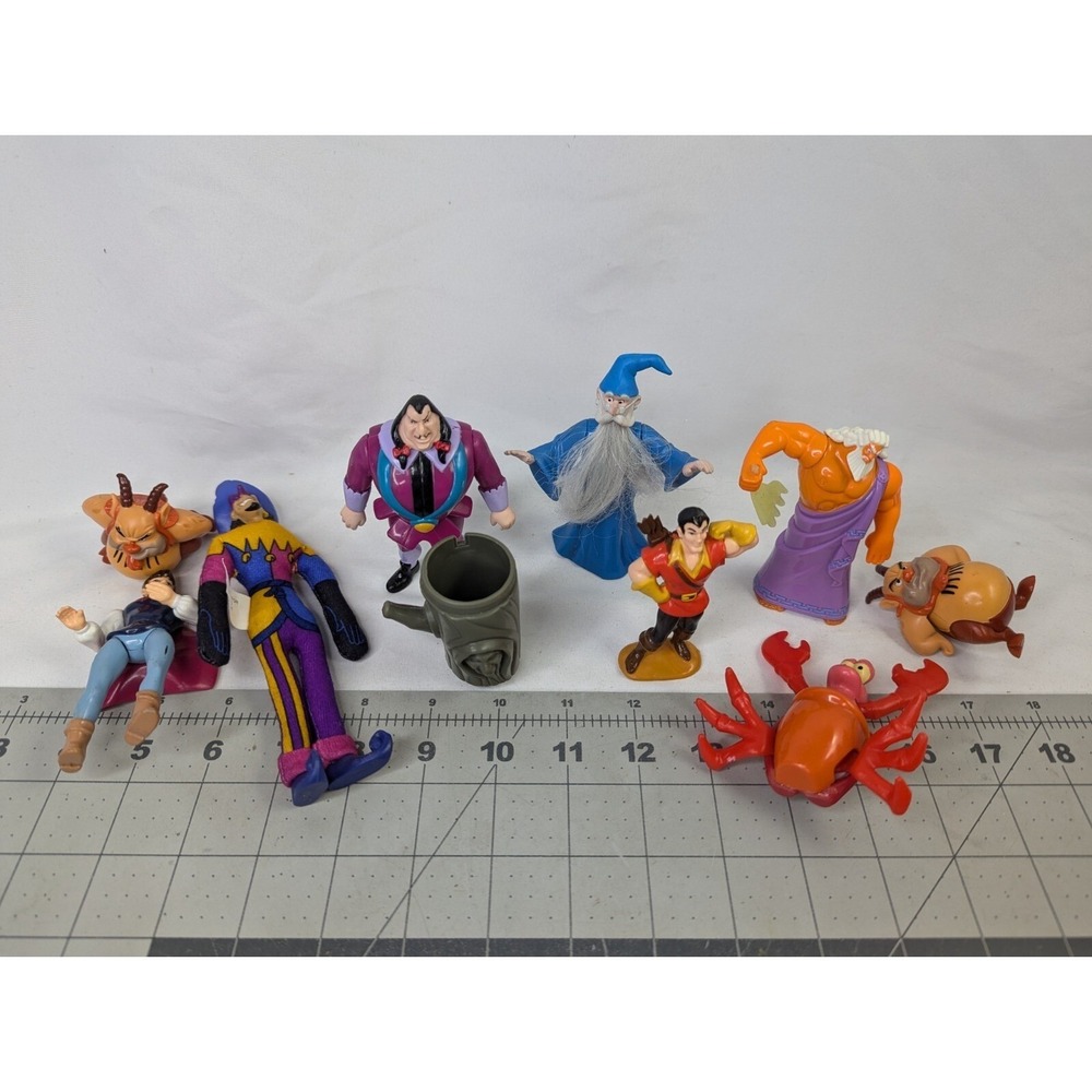 Disney Character Lot Figure Little Mermaid Beauty‎ Hercules Merlin Pocahontas